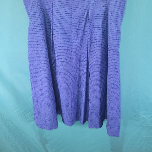 Nine West Womens Sleeveless Textured Blue Dress Size 6 - Picture 10 of 12